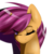 Size: 1800x1800 | Tagged: safe, artist:chocolateponi, scootaloo, g4, female, portrait, simple background, solo, transparent background, wink