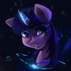 Size: 2343x2343 | Tagged: dead source, safe, artist:my-magic-dream, twilight sparkle, g4, female, glowing, high res, solo