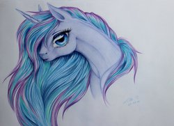 Size: 1024x741 | Tagged: safe, artist:ablm, princess luna, g4, female, solo, traditional art