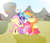 Size: 1975x1702 | Tagged: safe, artist:mr-degration, applejack, fluttershy, pinkie pie, rainbow dash, rarity, twilight sparkle, earth pony, pegasus, pony, unicorn, g4, the cutie map, cowboy hat, cute, eyes closed, female, group, group hug, hat, hug, mane six, mare, open mouth, outdoors, smiling, stetson