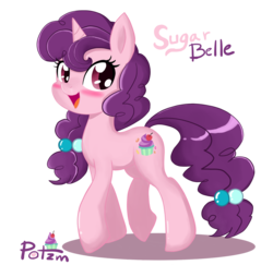 Size: 1563x1517 | Tagged: safe, artist:potzm, sugar belle, pony, g4, the cutie map, cute, female, simple background, smiling, solo, sugarbetes, transparent background