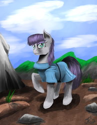 Size: 1780x2289 | Tagged: safe, artist:vinicius040598, maud pie, g4, female, raised hoof, solo