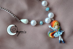 Size: 4272x2844 | Tagged: safe, artist:angeniac, rainbow dash, human, g4, craft, humanized, irl, necklace, photo, solo