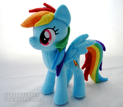 Size: 2656x2304 | Tagged: safe, artist:planetplush, rainbow dash, g4, customized toy, high res, irl, photo, plushie, solo, watermark
