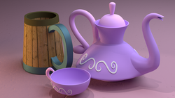 Size: 1920x1080 | Tagged: safe, artist:shipislove shipislife, 3d, 3d model, blender, cider mug, cup, mug, no pony, props, teacup, teapot