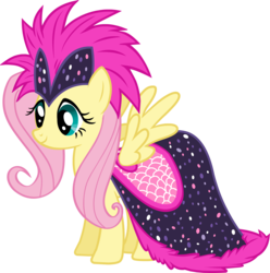 Size: 2851x2879 | Tagged: safe, artist:rainbowdash260, fluttershy, g4, clothes, dress, female, flutterbeautiful, simple background, solo, transparent background, vector