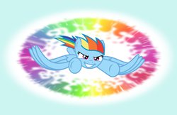 Size: 1111x719 | Tagged: safe, artist:imageconstructor, rainbow dash, g4, awesome, female, racing, solo, sonic rainboom