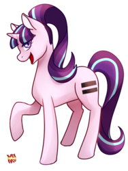Size: 600x800 | Tagged: safe, artist:norang94, starlight glimmer, g4, the cutie map, female, raised hoof, simple background, solo, transparent background
