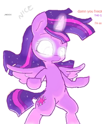Size: 434x527 | Tagged: safe, artist:artguydis, twilight sparkle, alicorn, pony, g4, female, flockmod, glowing eyes, mare, twilight sparkle (alicorn)