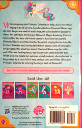 Size: 1000x1554 | Tagged: safe, applejack, fluttershy, pinkie pie, princess celestia, rainbow dash, rarity, twilight sparkle, alicorn, pony, g4, my little pony chapter books, my little pony princess collection, my little pony: applejack and the honest-to-goodness switcheroo, my little pony: fluttershy and the fine furry friends fair, my little pony: pinkie pie and the rockin' ponypalooza party!, my little pony: princess celestia and the summer of royal waves, my little pony: rainbow dash and the daring do double dare, my little pony: rarity and the curious case of charity, my little pony: twilight sparkle and the crystal heart spell, official, spoiler:book, book, book cover, cover, g.m. berrow, merchandise, my little pony logo, synopsis, text, twilight sparkle (alicorn)
