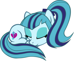 Size: 3000x2442 | Tagged: safe, artist:doctor-g, sonata dusk, pony, g4, curled up, cute, equestria girls ponified, high res, ponified, simple background, sleeping, solo, sonatabetes, transparent background, vector