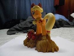 Size: 4608x3456 | Tagged: safe, artist:diamondselecttoys, applejack, g4, figure, irl, merchandise, photo, piggy bank, solo