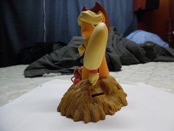 Size: 4608x3456 | Tagged: safe, artist:diamondselecttoys, applejack, g4, figure, irl, merchandise, photo, piggy bank, solo