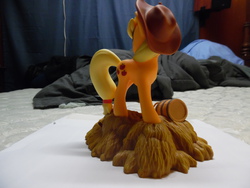 Size: 4608x3456 | Tagged: safe, artist:diamondselecttoys, applejack, g4, figure, irl, merchandise, photo, piggy bank, solo