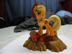 Size: 4608x3456 | Tagged: safe, artist:diamondselecttoys, applejack, g4, figure, irl, merchandise, photo, piggy bank, solo