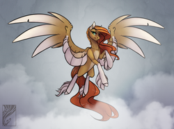 Size: 1280x950 | Tagged: safe, artist:casynuf, oc, oc only, oc:wild spice, pegasus, pony, flying, solo