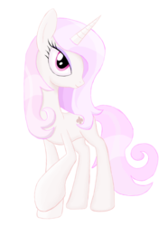Size: 772x1035 | Tagged: safe, artist:kas92, fleur-de-lis, pony, unicorn, g4, female, looking at you, mare, raised hoof, simple background, smiling, solo, sticker, transparent background