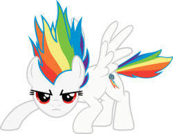 Size: 9364x7269 | Tagged: safe, artist:rainbowplasma, rainbow dash, pegasus, pony, g4, absurd resolution, commission, female, simple background, solo, super rainbow dash, transparent background, vector