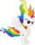 Size: 963x1246 | Tagged: safe, artist:zacatron94, rainbow dash, pegasus, pony, g4, element of loyalty, elements of harmony, female, simple background, solo, super rainbow dash, transparent background, vector