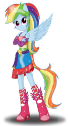 Size: 1802x3329 | Tagged: safe, artist:deannaphantom13, rainbow dash, equestria girls, g4, fall formal outfits, female, ponied up, simple background, sleeveless, solo, transparent background