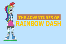Size: 2617x1753 | Tagged: safe, artist:hunterxcolleen, rainbow dash, equestria girls, g4, humanized, parody, the adventures of brer rabbit, the adventures of rainbow dash, title card