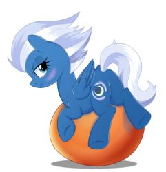Size: 1469x1524 | Tagged: safe, artist:kas92, night glider, pegasus, pony, g4, the cutie map, ball, blushing, butt, female, mare, plot, simple background, solo, transparent background