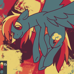 Size: 1000x1000 | Tagged: safe, artist:sunshine-heart, rainbow dash, g4, female, limited palette, solo