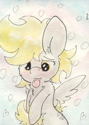 Size: 679x948 | Tagged: safe, artist:slightlyshade, derpy hooves, pegasus, pony, g4, female, mare, solo, traditional art