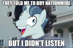 Size: 490x319 | Tagged: safe, party favor, g4, my little pony: friendship is magic, the cutie map, exploitable meme, i didn't listen, image macro, meme, nationwide, nationwide dead kid