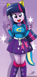 Size: 645x1321 | Tagged: safe, artist:the-butch-x, twilight sparkle, human, equestria girls, g4, beautiful, beautiful x, blushing, cute, female, solo, twiabetes, twilight sparkle (alicorn), wondercolts