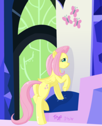 Size: 803x995 | Tagged: safe, artist:tozinkai, fluttershy, pegasus, pony, g4, butt, female, flutterbutt, mare, plot, throne