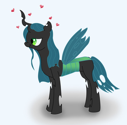 Size: 1924x1896 | Tagged: source needed, safe, artist:seenty, queen chrysalis, changeling, changeling queen, g4, female, heart