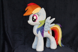 Size: 2256x1504 | Tagged: safe, artist:whitedove-creations, rainbow dash, g4, commission, customized toy, irl, photo, plushie, solo