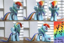 Size: 900x603 | Tagged: safe, artist:brewing-trouble, rainbow dash, g4, brushable, customized toy, irl, photo, solo, toy