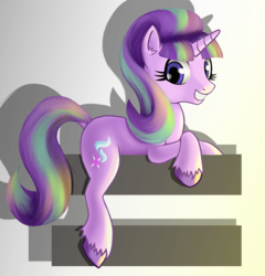 Size: 567x590 | Tagged: safe, artist:prodius, starlight glimmer, pony, unicorn, g4, the cutie map, female, hoof polish, looking at you, mare, nail polish, smiling, solo, unshorn fetlocks