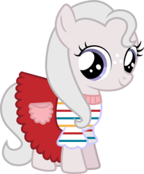 Size: 2107x2541 | Tagged: safe, artist:cloudy glow, baby blossom, pony, g1, g4, clothes, female, filly, foal, g1 to g4, generation leap, high res, simple background, solo, transparent background