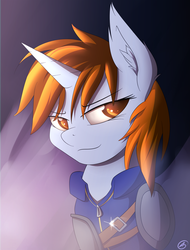 Size: 1600x2106 | Tagged: safe, artist:capseys, oc, oc only, oc:littlepip, pony, unicorn, fallout equestria, clothes, fanfic, fanfic art, female, jumpsuit, mare, solo, vault suit