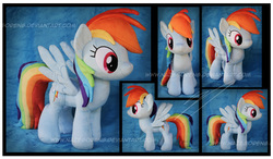 Size: 4368x2550 | Tagged: safe, artist:nazegoreng, rainbow dash, g4, customized toy, irl, photo, plushie, solo, watermark