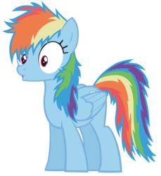 Size: 3382x3691 | Tagged: safe, artist:kurosakisoarin, rainbow dash, g4, female, high res, messy mane, simple background, solo, transparent background, vector