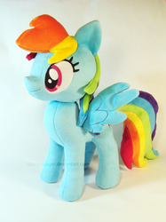 Size: 899x1200 | Tagged: safe, artist:planetplush, rainbow dash, g4, customized toy, irl, photo, plushie, solo, watermark