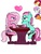 Size: 768x1024 | Tagged: safe, artist:php76, apple bloom, minty, pinkie pie (g3), scootaloo, sweetie belle, g3, g4, bedroom eyes, cutie mark crusaders, derp, female, g3 to g4, generation leap, heart, lesbian, looking at each other, love poison, ship:mintypie, shipper on deck, shipping