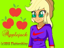 Size: 2560x1920 | Tagged: safe, artist:tonylixious, applejack, equestria girls, g4, colored pupils, female, nike (brand), solo