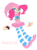 Size: 1203x1639 | Tagged: dead source, safe, artist:jaquelindreamz, pinkie pie, g4, clothes, crossover, female, nights, nights into dreams, simple background, socks, solo, striped socks, transparent background