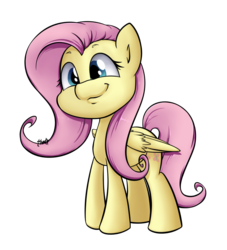 Size: 2000x2200 | Tagged: safe, artist:midnightpremiere, fluttershy, pegasus, pony, g4, the cutie map, cute, female, flutterbob, head tilt, high res, mare, simple background, smiling, solo, standing, three quarter view, transparent background, wings