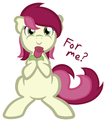 Size: 1046x1209 | Tagged: safe, artist:furrgroup, roseluck, earth pony, pony, g4, cute, female, mare, rosabetes, rose, simple background, smiling, solo, white background
