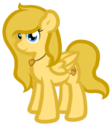 Size: 843x954 | Tagged: safe, artist:furrgroup, oc, oc only, oc:gold locket, pegasus, pony, simple background, solo, white background
