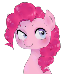 Size: 837x954 | Tagged: safe, artist:oouichi, pinkie pie, g4, bust, determined, female, simple background, solo, transparent background