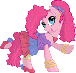 Size: 1024x982 | Tagged: dead source, safe, artist:violentdreamsofmine, pinkie pie, equestria girls, friendship through the ages, g4, my little pony equestria girls: rainbow rocks, alternate hairstyle, bow, bracelet, clothes, cute, earring, equestria girls outfit, female, hair bow, heart, high heels, leggings, necklace, new wave pinkie, open mouth, piercing, raised hoof, shoes, simple background, skirt, solo, transparent background
