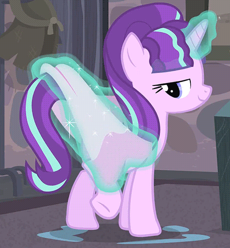 869562 - animated, dat towelin', drying, female, gif, glowing horn, hooves, horn, lidded eyes, magic, magic aura, mare, pony, raised hoof, s5 starlight, safe, screencap, she knows, solo, starlight glimmer, stupid sexy