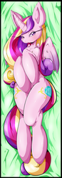 Size: 1024x2959 | Tagged: safe, artist:suddenhack, princess cadance, g4, big ears, body pillow, body pillow design, female, impossibly long eyelashes, looking at you, solo